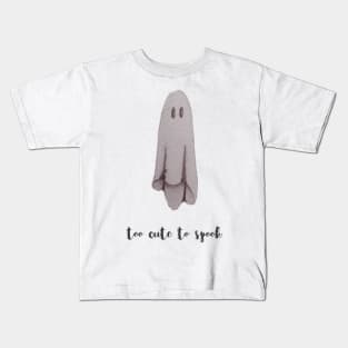 Too cute to spook cute watercolor ghost Kids T-Shirt